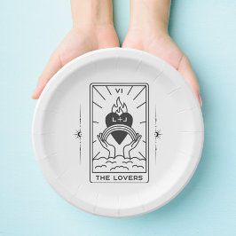 Tarot Cards | BRAUTPARTY | Hochzeit | Tarot B+W Pappteller