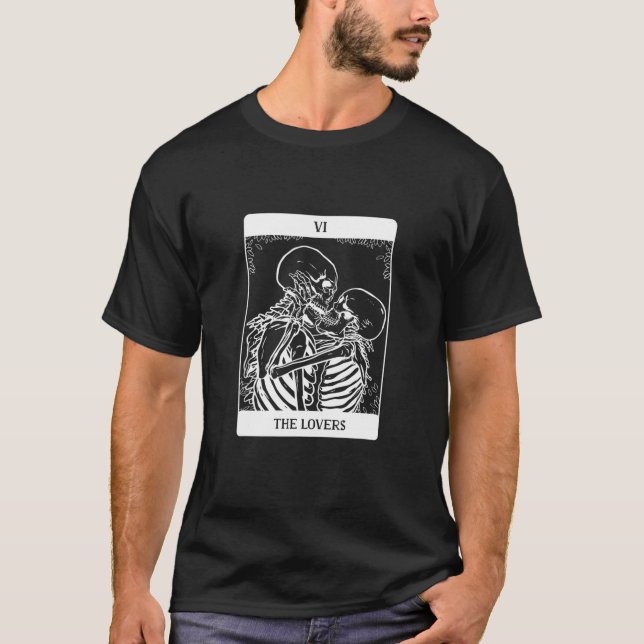 Tarot Cards - The Lovers - Skelett T-Shirt (Vorderseite)