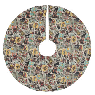 Tarot Cars Weihnachtsbaumrock - Vintages Muster Polyester Weihnachtsbaumdecke