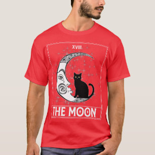 Tarot d Crescent Moon und Black Cat Kosmische Graf T-Shirt