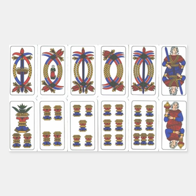 Tarot de Marseille Rechteckiger Aufkleber (Vorderseite)