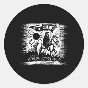 Tarot Death Card Blackcraft Runder Aufkleber