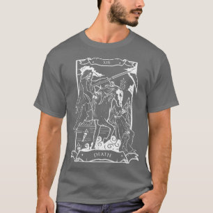 Tarot Death Card Skeleton Skull Horror Bones Goth T-Shirt