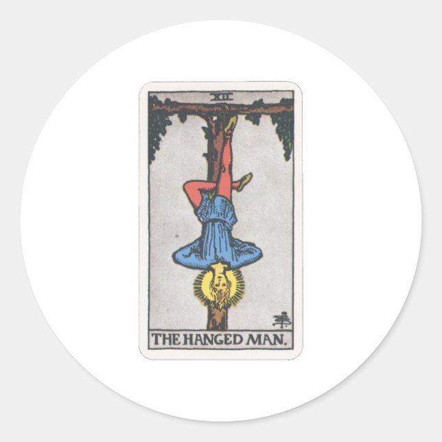 Tarot Der Gehängte The hanged Man Runder Aufkleber (Vorderseite)