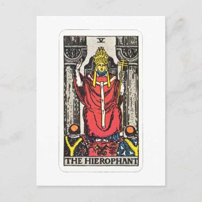 Tarot Der Hierophant Das Hierophant Postkarte (Vorderseite)