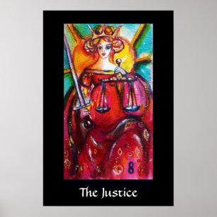 TAROT DER VERLORENEN SCHATTEN / DIE GERECHTIGKEIT POSTER