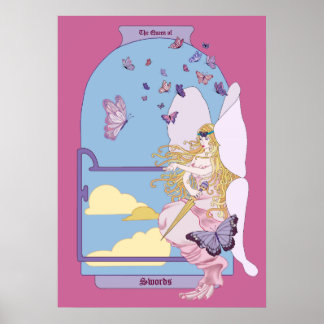 Tarot Die Königin der Schwerter Poster