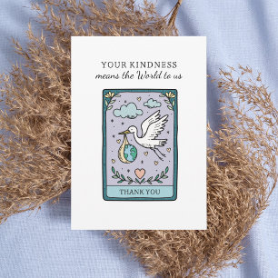 Tarot Die Welt Baby Shower Dankeskarte