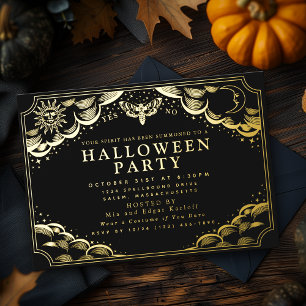 Tarot-Geister-Tafel Halloween-Party-Folie-Einladun Folieneinladung