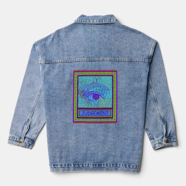 Tarot-Gerichtsauge Jeansjacke (Rückseite)