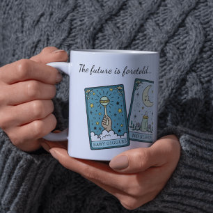 Tarot-Glücksfall Schwangerschaft Geschlecht Neutra Kaffeetasse