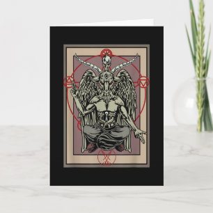 Tarot Goth Card Baphomet Satanic Hexe Pentagram Karte