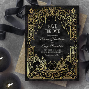 Tarot-Halloween-Gotische Hochzeit Save The Date