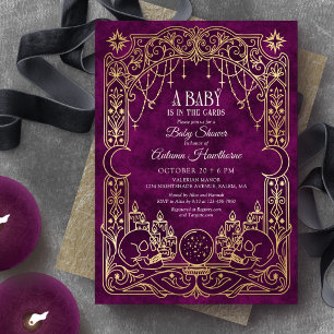 Tarot-Halloween-Hexen-Baby-Party Einladung