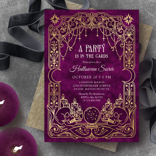 Tarot-Halloween-Party Einladung