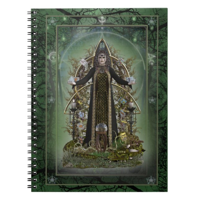 Tarot Hexe ~ Spellbook Notizblock (Vorderseite)