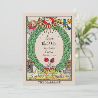 Tarot-Hochzeits-Einladung - Tarot Save the Date Einladung