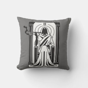 Tarot Hohepriesterin Hanf Rauchen Okkult Kissen