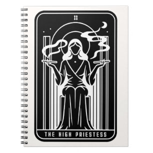 Tarot Hohepriesterin Weiblich Weed Rauchen Okkult Notizblock