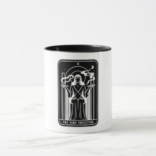 Tarot Hohepriesterin Weiblich Weed Rauchen Okkult Tasse