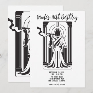 Tarot Hohepriestess Weh-Rauchen-okkultistisch Einladung