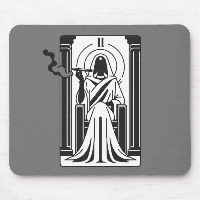 Tarot Hohepriestess Weh-Rauchen-okkultistisch Mousepad (Vorne)