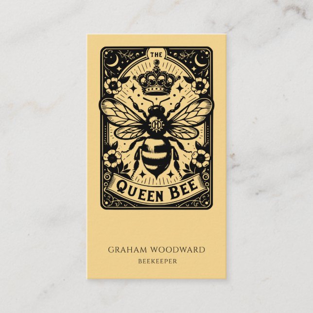 Tarot Honey Bee Apiary Beekeeper Honey Products  Visitenkarte (Vorderseite)