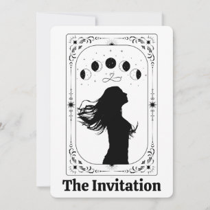 Tarot-Junggesellinnen-Abschiedseinladung Himmelsmo Einladung