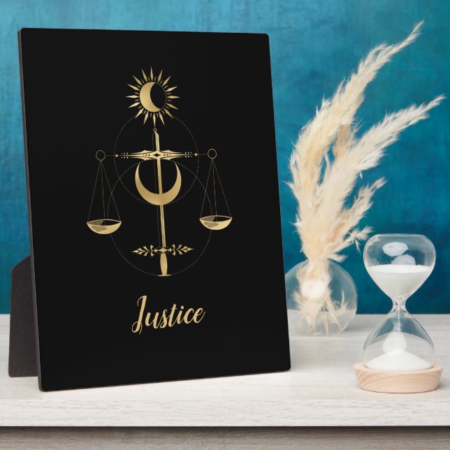Tarot-Justizsymbol Fotoplatte (Seite)
