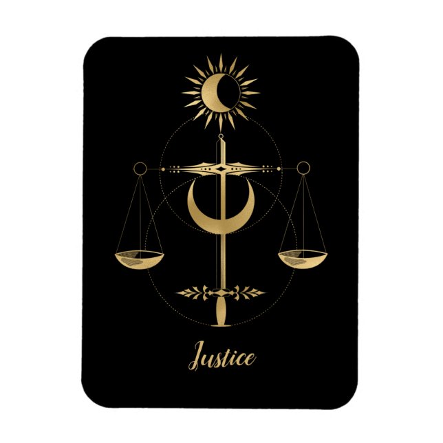 Tarot-Justizsymbol Magnet (Vertikal)