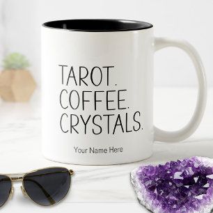 Tarot-Kaffee-Kristalle - Zitat New Age Metaphysik Zweifarbige Tasse