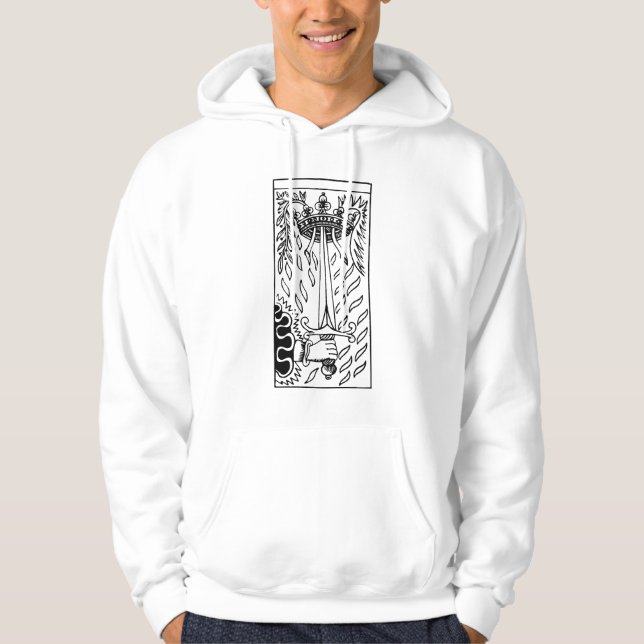 Tarot-Karte: As der Schwerter Hoodie (Vorderseite)