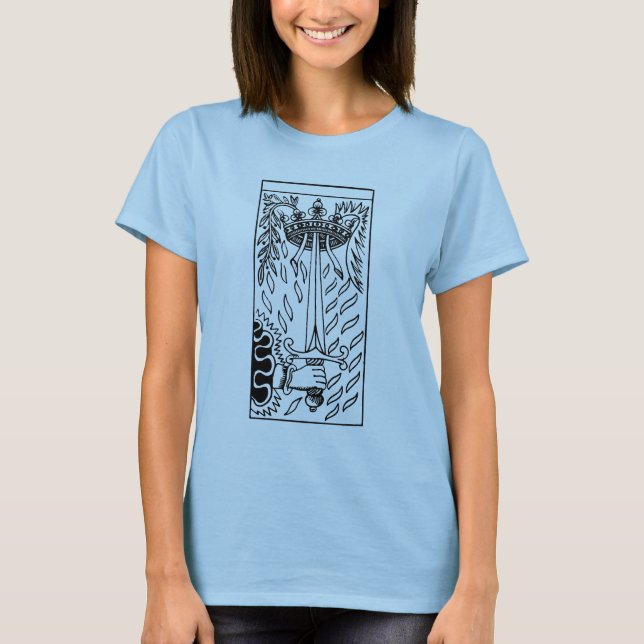 Tarot-Karte: As of Schwerter T-Shirt (Vorderseite)