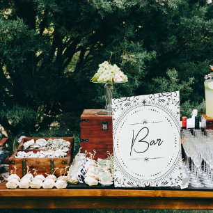 Tarot-Karte Bridal Wedding B+W Bar Sockelschild