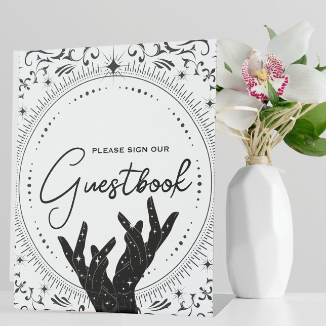 Tarot-Karte | Bridal Wedding | B+W Guestbook Sockelschild (Von Creator hochgeladen)