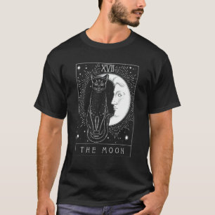 Tarot-Karte Crescent Mond und Black Cat Hexe H T-Shirt