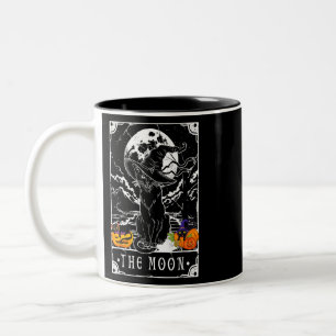 Tarot-Karte Crescent Mond und Black Cat Hexe H Zweifarbige Tasse