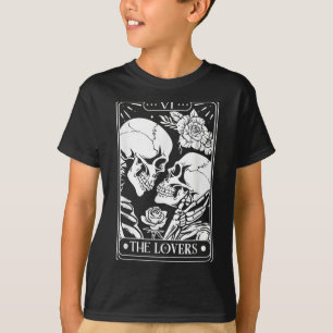 Tarot-Karte Das liebende Vintage Skelett wird schw T-Shirt