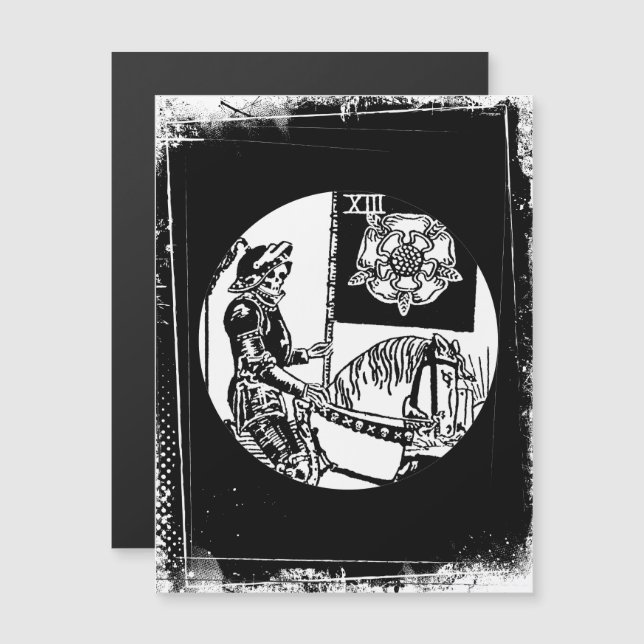 Tarot-Karte Das Totenrad-Symbol Magnetkarte (Vorne/Hinten)