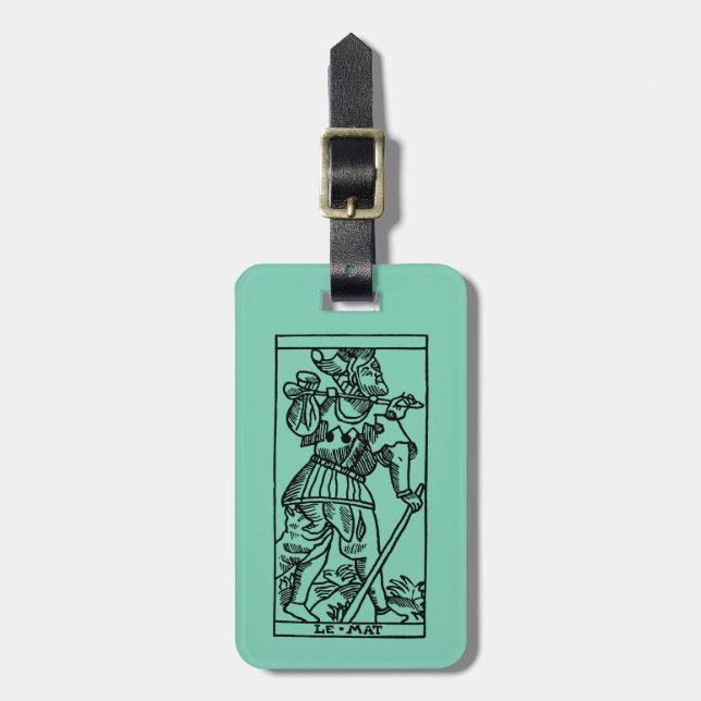 Tarot-Karte: Der Dummkopf Gepäckanhänger (Vorderseite vertikal)