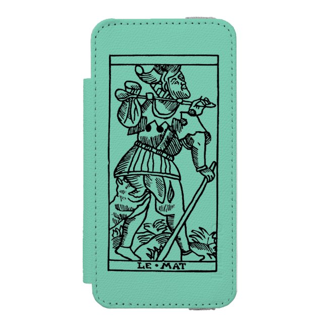 Tarot-Karte: Der Dummkopf Incipio iPhone Geldbeutel-Hülle (Folio Vorderseite)