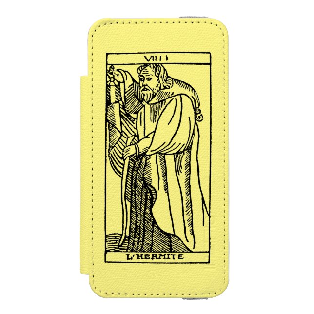 Tarot-Karte: Der Einsiedler Incipio iPhone Geldbeutel-Hülle (Folio Vorderseite)