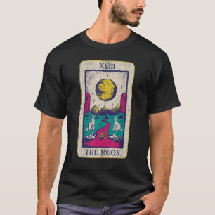Tarot-Karte Der Mond Xviii Okkultistische Vintage  T-Shirt