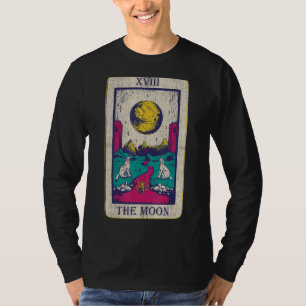 Tarot-Karte Der Mond Xviii Okkultistische Vintage  T-Shirt