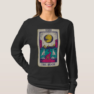 Tarot-Karte Der Mond Xviii Okkultistische Vintage  T-Shirt