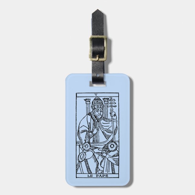 Tarot-Karte: Der Papst Gepäckanhänger (Vorderseite vertikal)