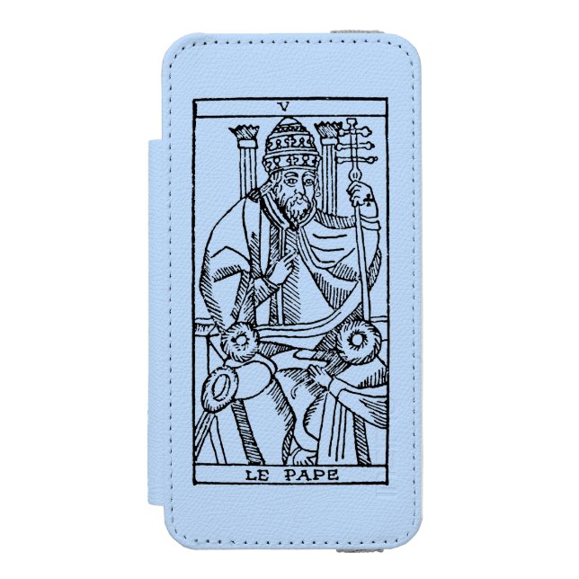 Tarot-Karte: Der Papst Incipio iPhone Geldbeutel-Hülle (Folio Vorderseite)