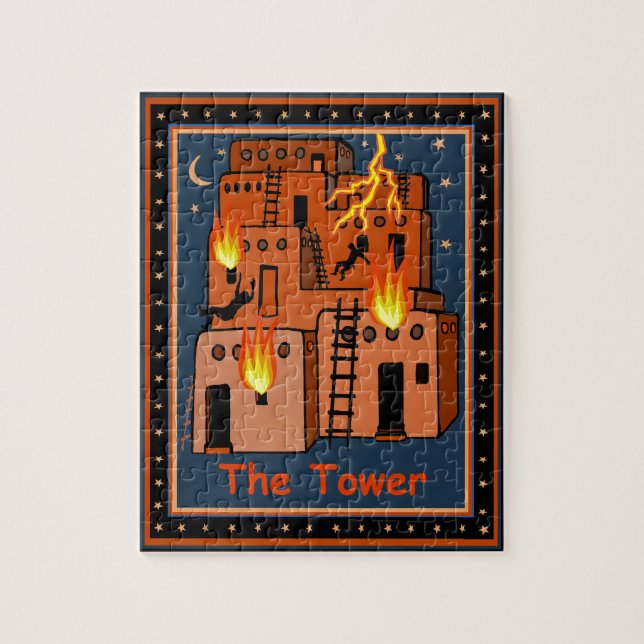 TAROT-KARTE - DER TURM PUZZLE (Vertikal)