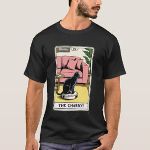 Tarot Karte Der Wagen Katze Roboter Staubsauger Fu T-Shirt