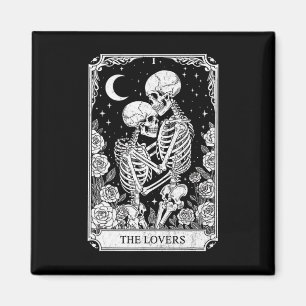 Tarot Karte Die Liebenden Skelett Goth Halloween H Magnet